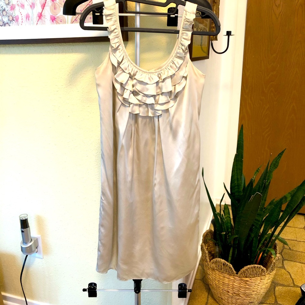 Parameter Silk Silver Cocktail Dress 2